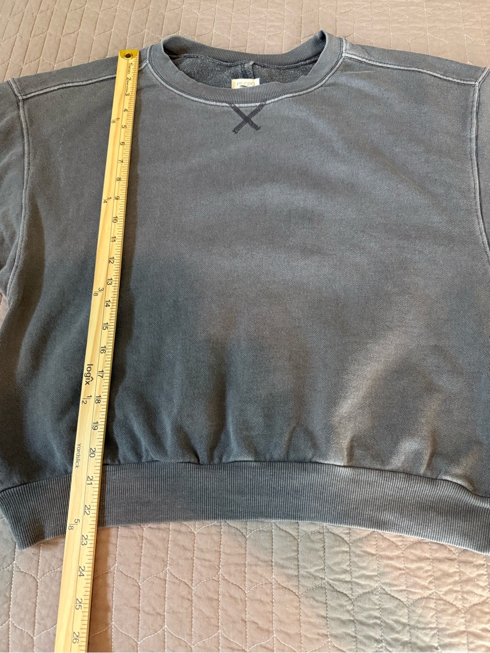 Pilcro Niki Bubble Sweatshirt in Charcoal - Picture 11 of 12